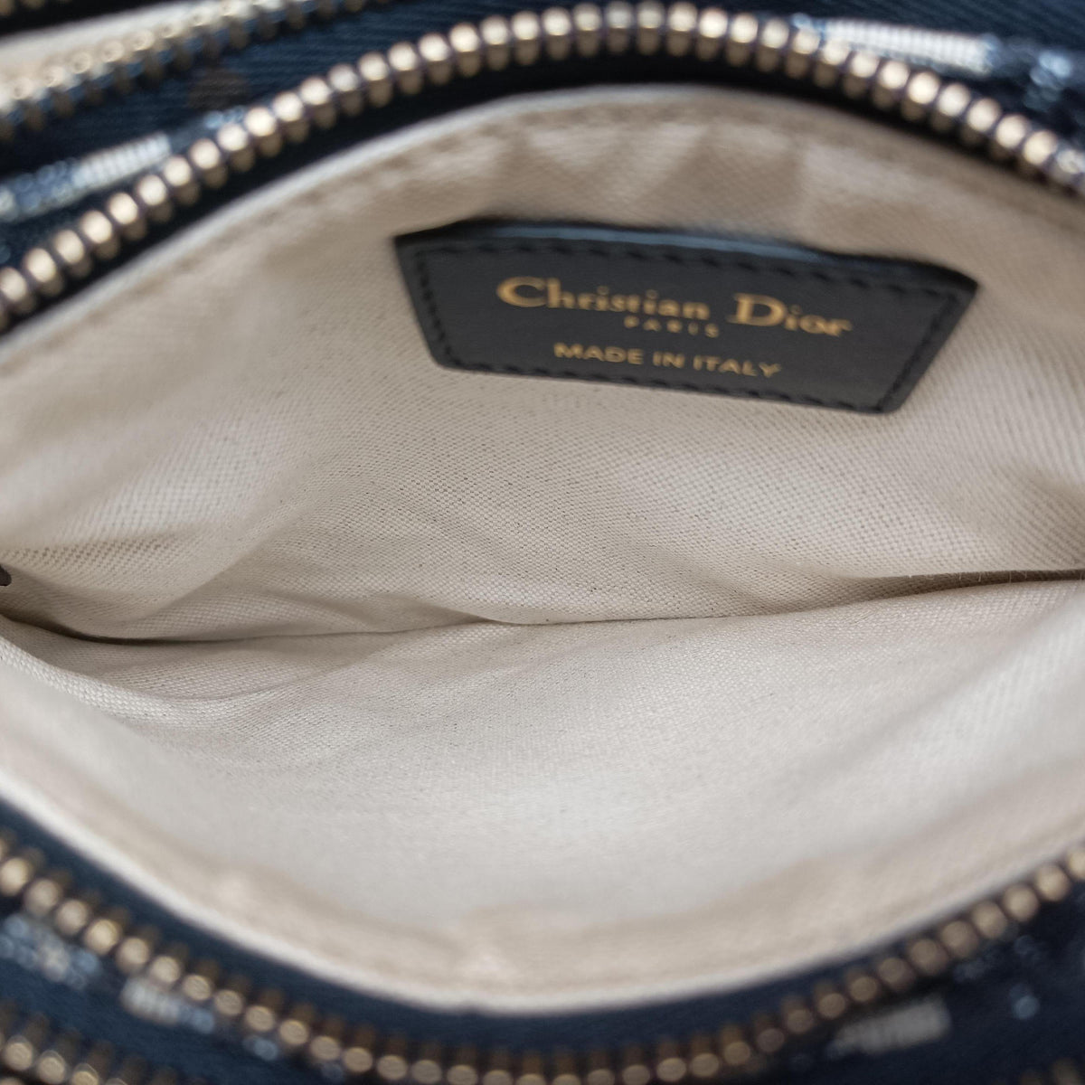 Secondhand Christian Dior Saddle Navy Jacquard×Leather  shoulderbag | stylenewstar