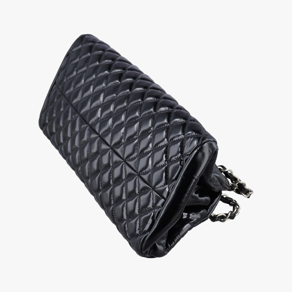Pre-owned Chanel Mademoiselle Bowling Black Patent leather A50558 shoulderbag | stylenewstar