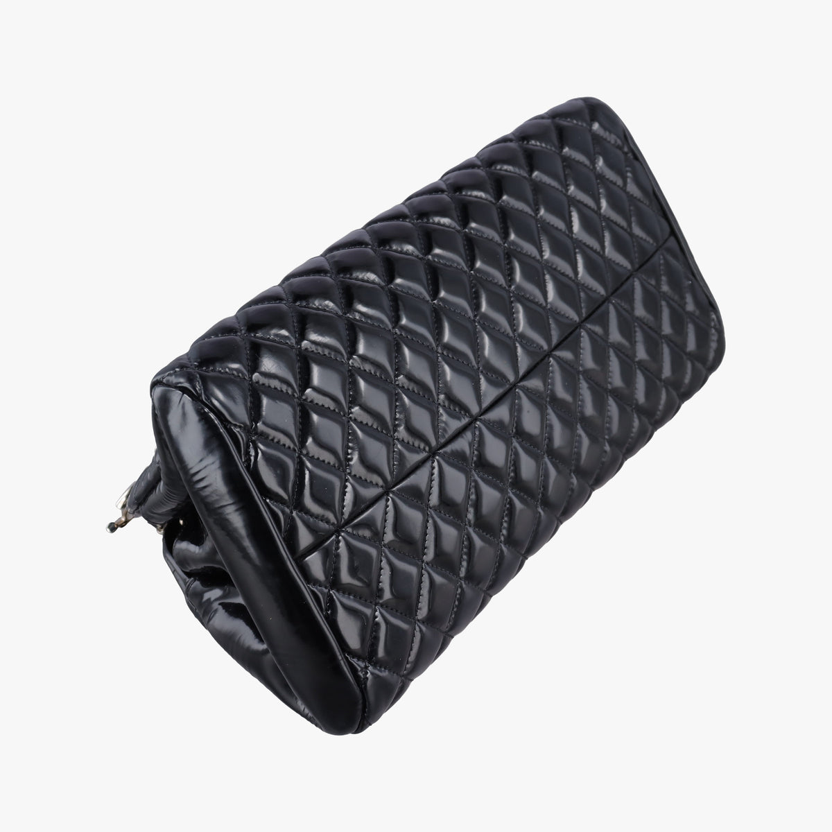 Pre-owned Chanel Mademoiselle Bowling Black Patent leather A50558 shoulderbag | stylenewstar