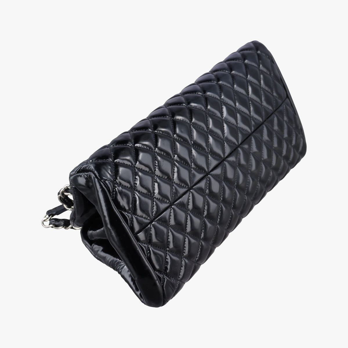 Pre-owned Chanel Mademoiselle Bowling Black Patent leather A50558 shoulderbag | stylenewstar