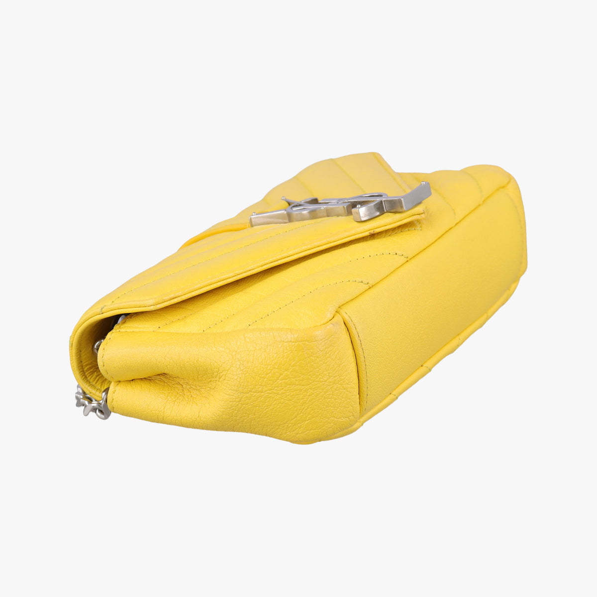 Pre-owned Yves Saint Laurent Baby Chai Yellow Leather 399289 shoulderbag | stylenewstar