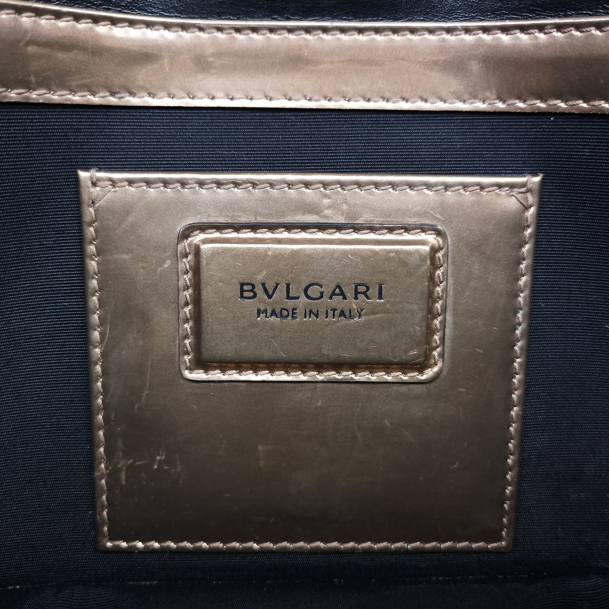 Vintage Bvlgari SERPENTI FOREVER Golden Patent Leather  shoulderbag | stylenewstar