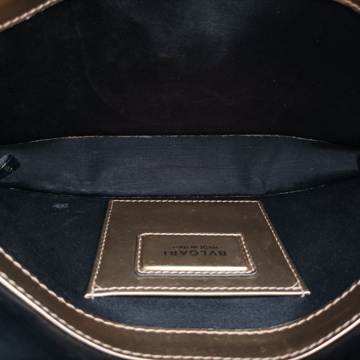 Vintage Bvlgari SERPENTI FOREVER Golden Patent Leather  shoulderbag | stylenewstar