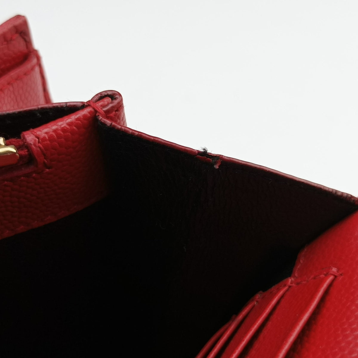 Vintage Yves Saint Laurent MONOGRAM Red Leather 377828 shoulderbag | stylenewstar