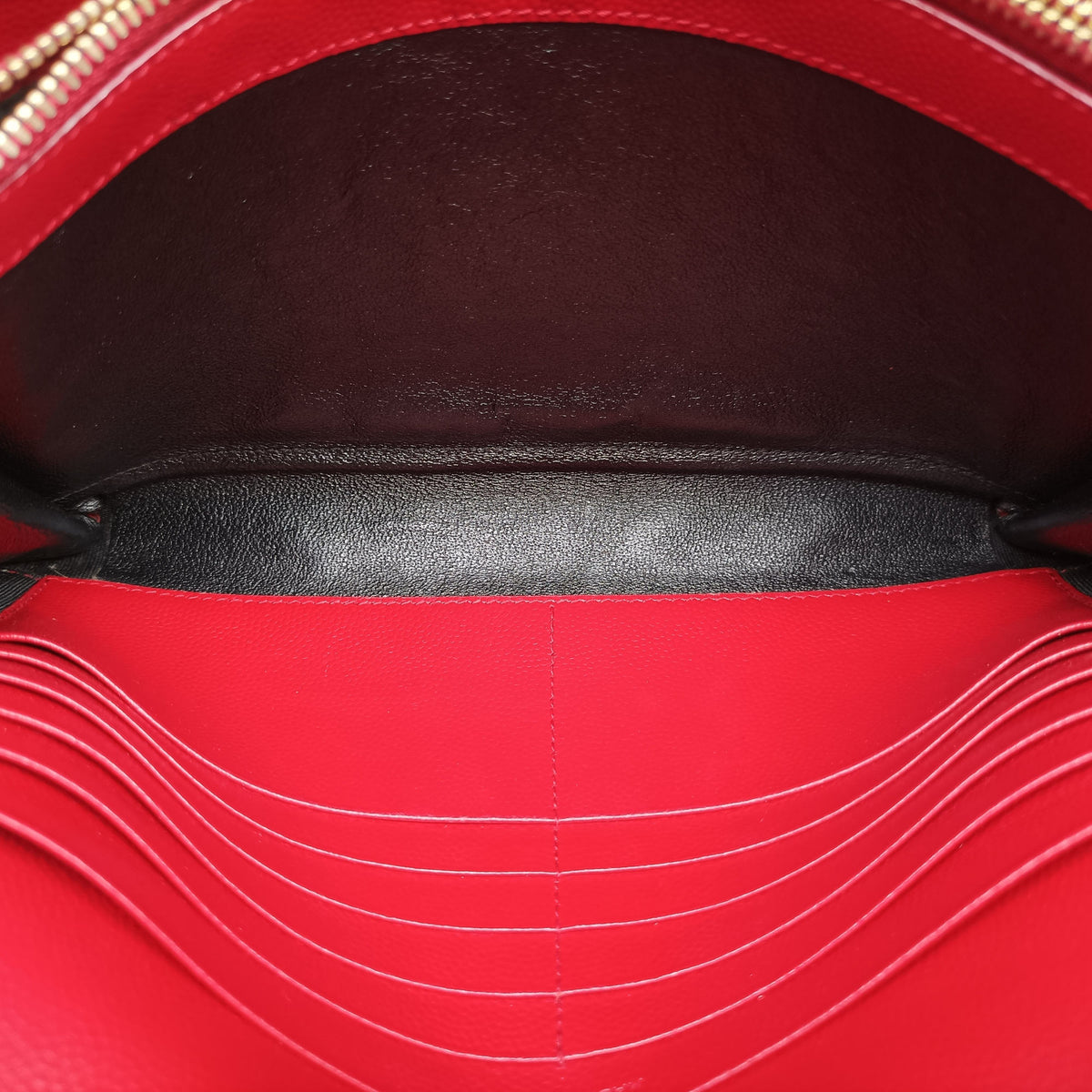 Vintage Yves Saint Laurent MONOGRAM Red Leather 377828 shoulderbag | stylenewstar