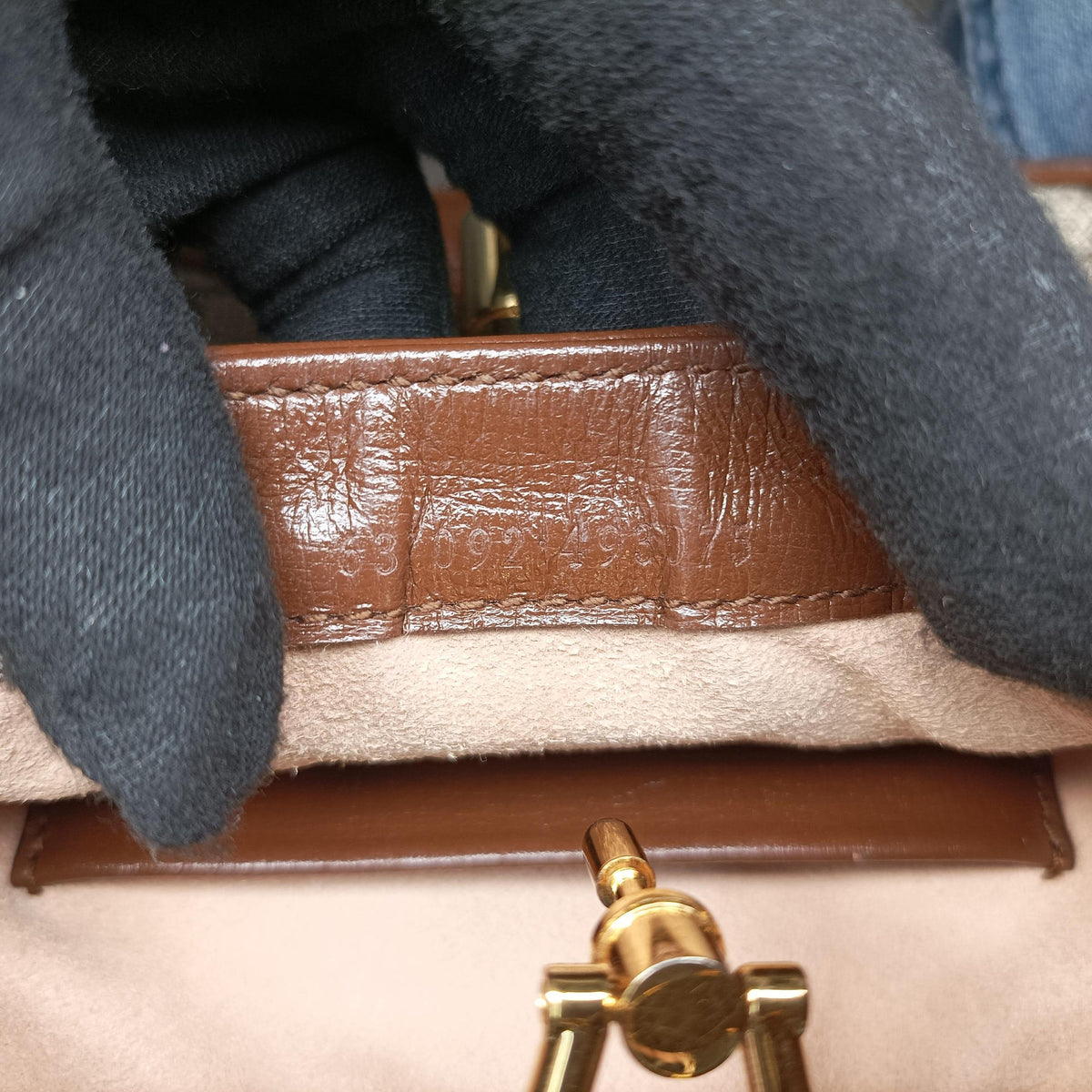 Pre-owned Gucci Jackie 1961 GG Supreme Brown PVC coated canvas×Leather 637092 handbag | stylenewstar