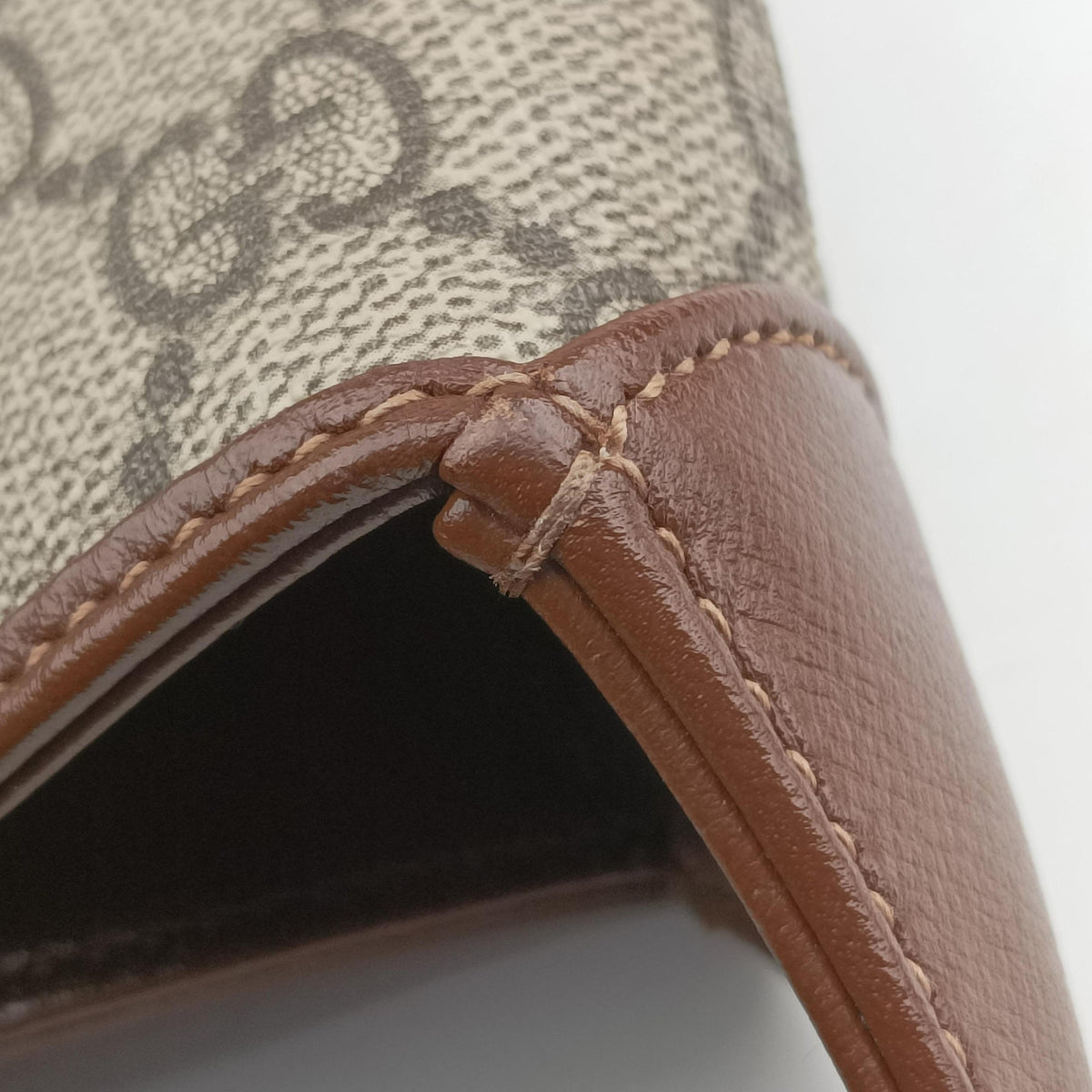 Pre-owned Gucci Jackie 1961 GG Supreme Brown PVC coated canvas×Leather 637092 handbag | stylenewstar