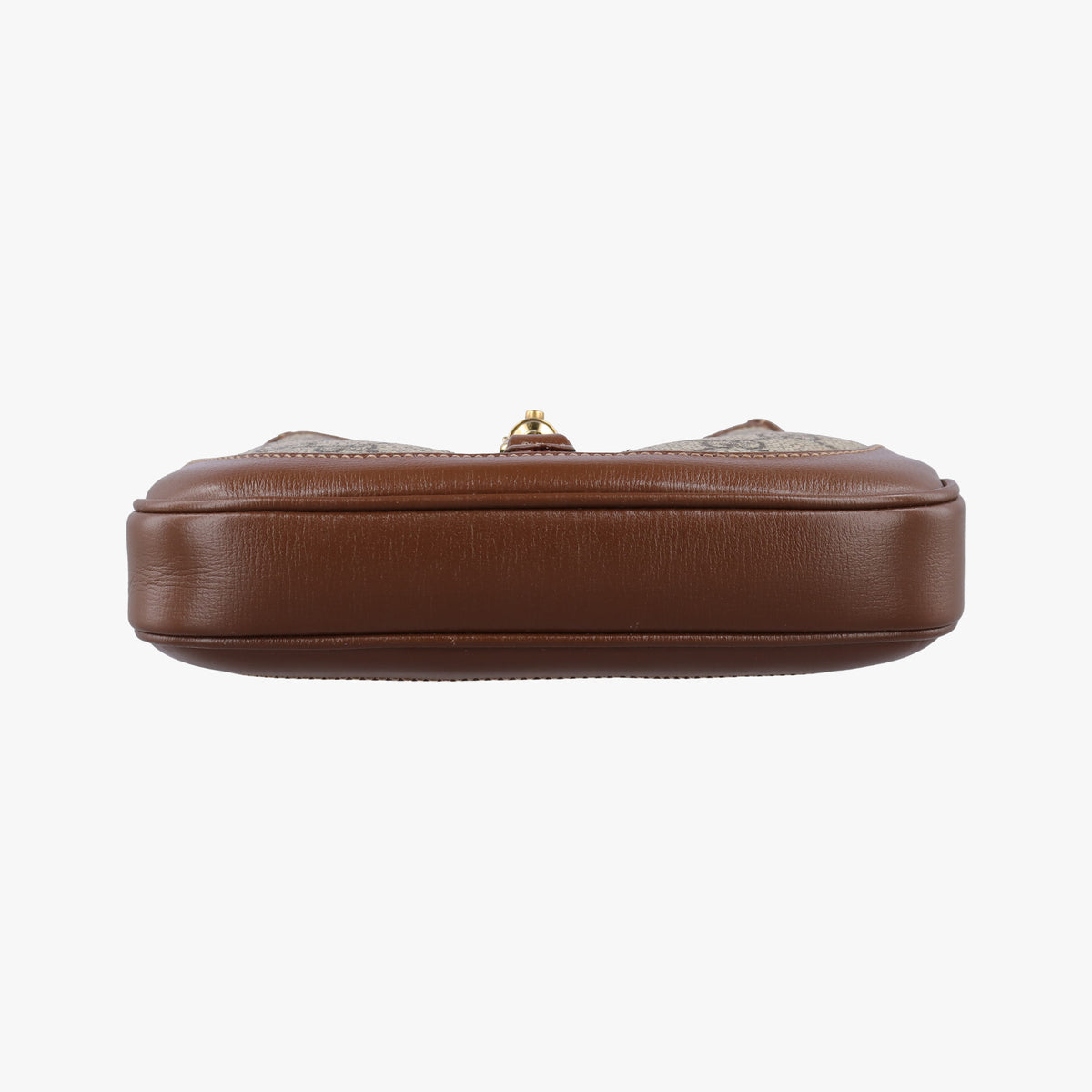 Pre-owned Gucci Jackie 1961 GG Supreme Brown PVC coated canvas×Leather 637092 handbag | stylenewstar