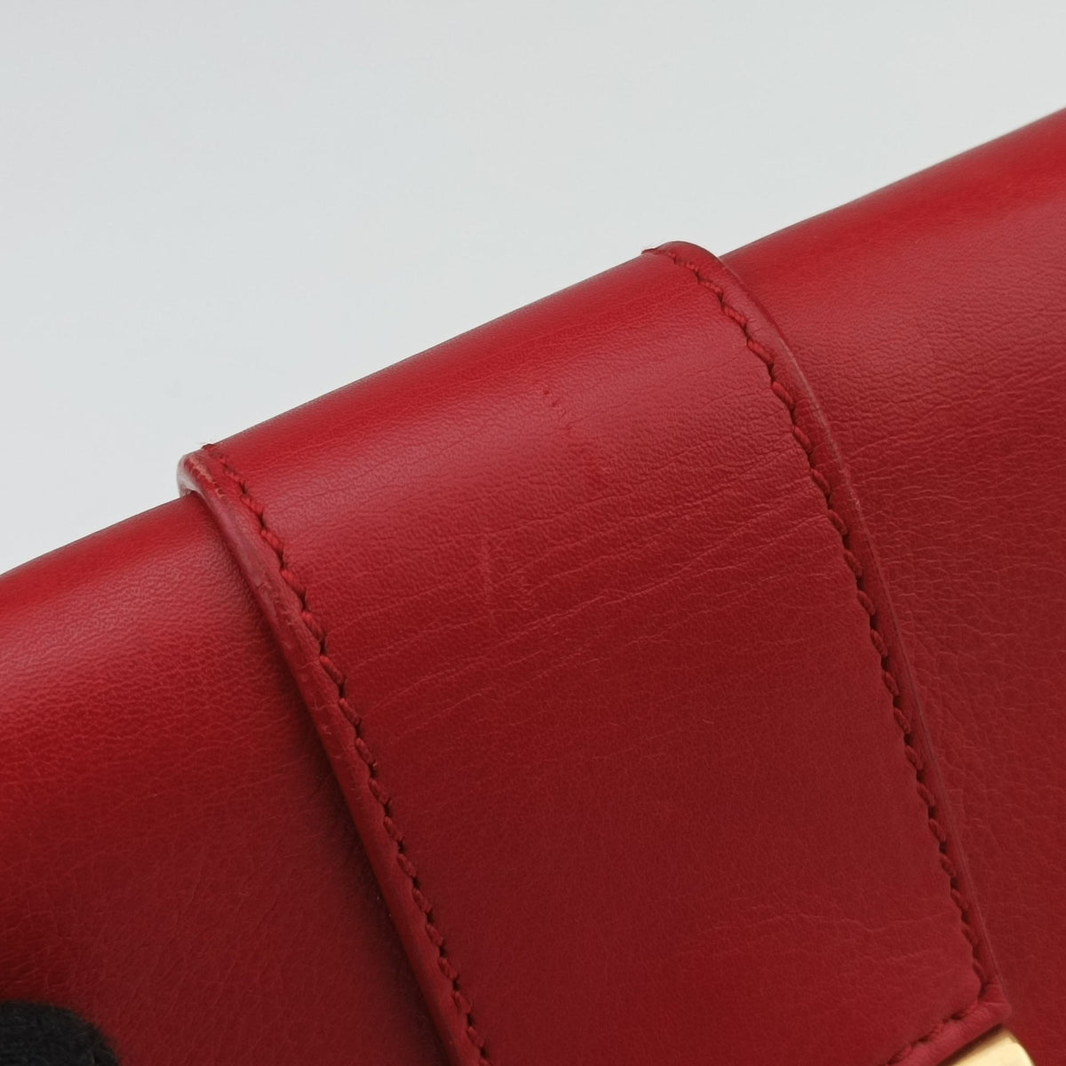 Pre-owned Yves Saint Laurent Y Line Red Leather 311215 shoulderbag | stylenewstar