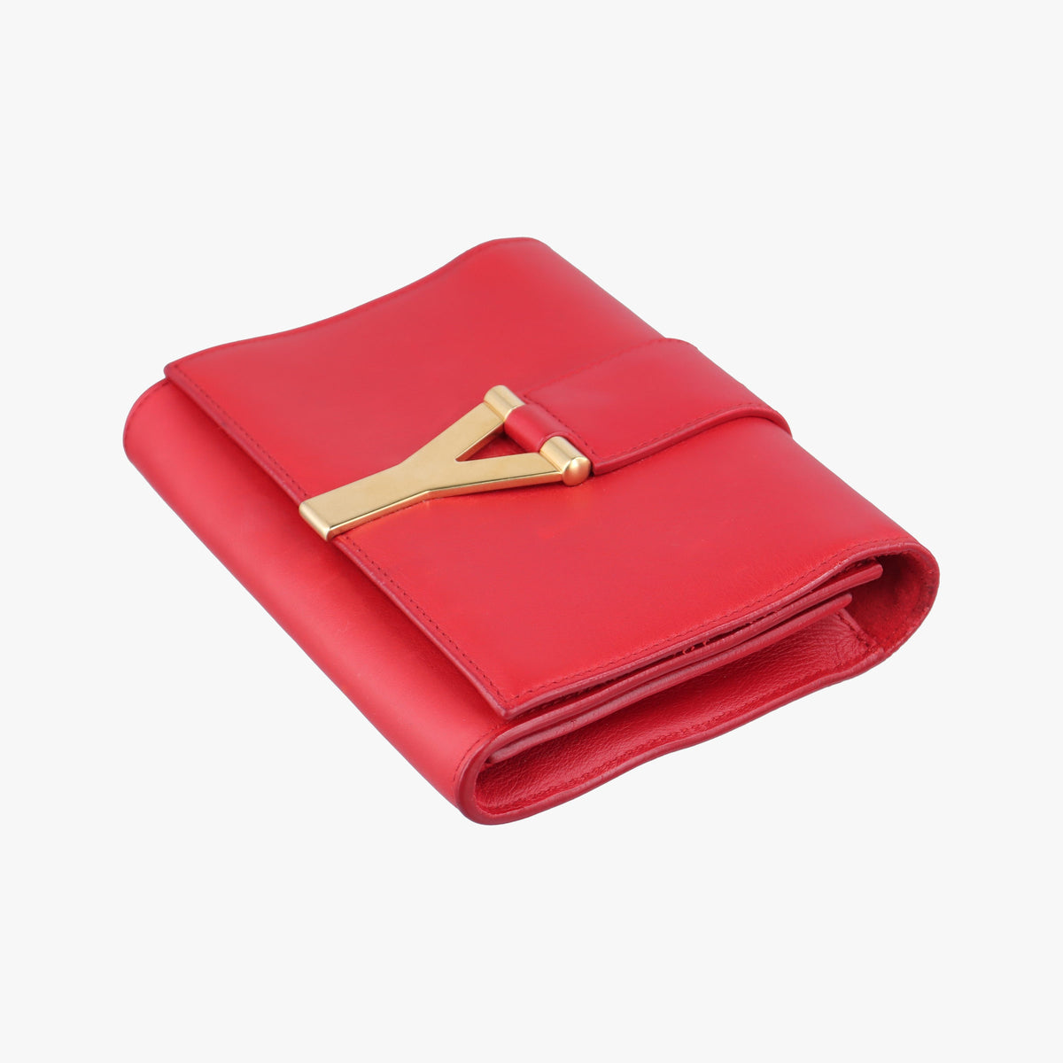 Pre-owned Yves Saint Laurent Y Line Red Leather 311215 shoulderbag | stylenewstar