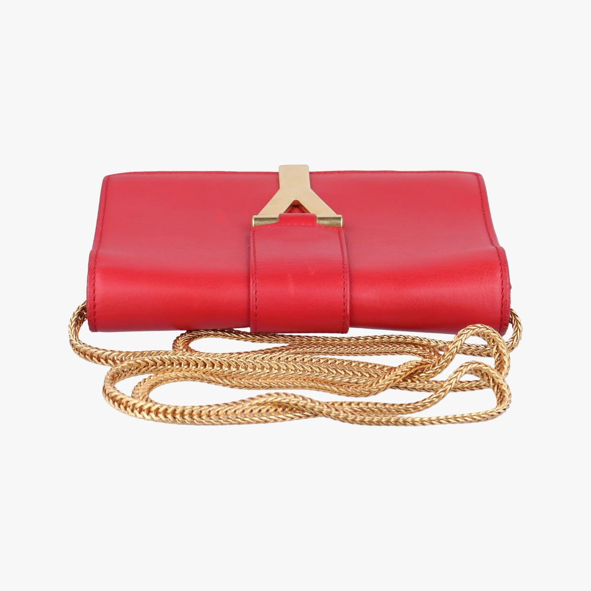 Pre-owned Yves Saint Laurent Y Line Red Leather 311215 shoulderbag | stylenewstar