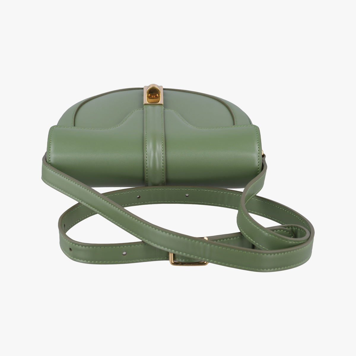 Vintage Celine Besace 16 Small Green Leather W-SL-2 shoulderbag | stylenewstar