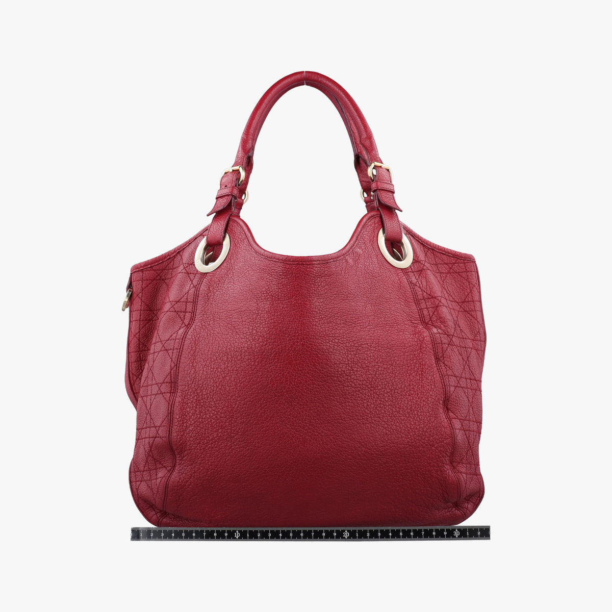 Pre-owned Christian Dior Cannage Bee Red Leather  handbag | stylenewstar