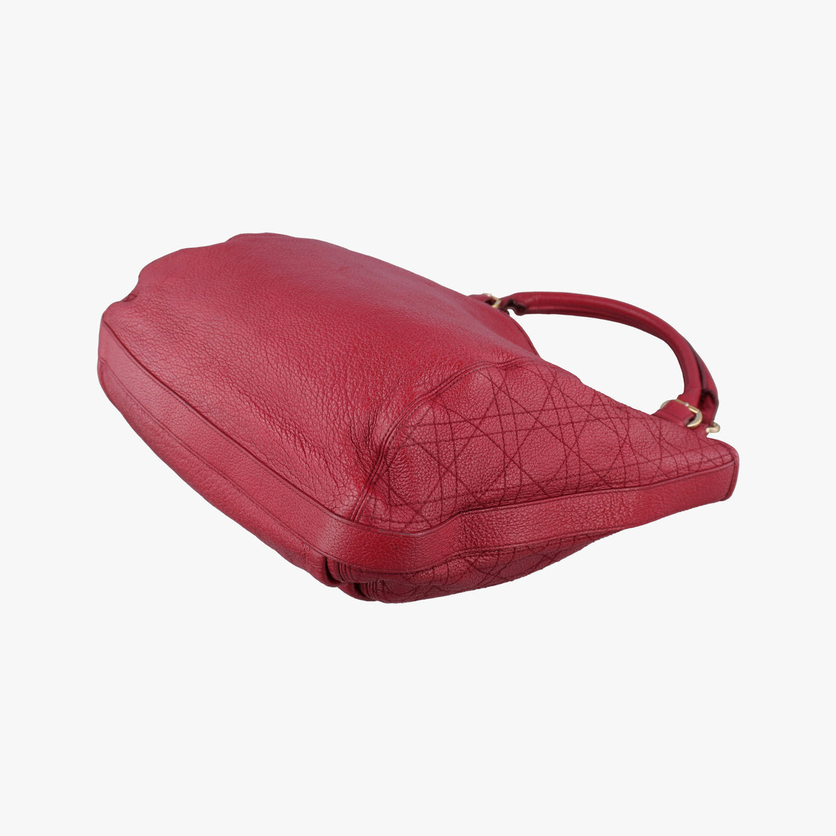 Pre-owned Christian Dior Cannage Bee Red Leather  handbag | stylenewstar