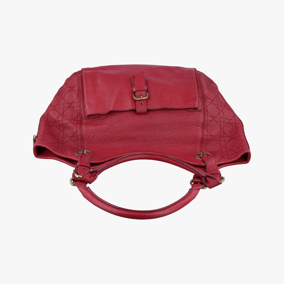Pre-owned Christian Dior Cannage Bee Red Leather  handbag | stylenewstar