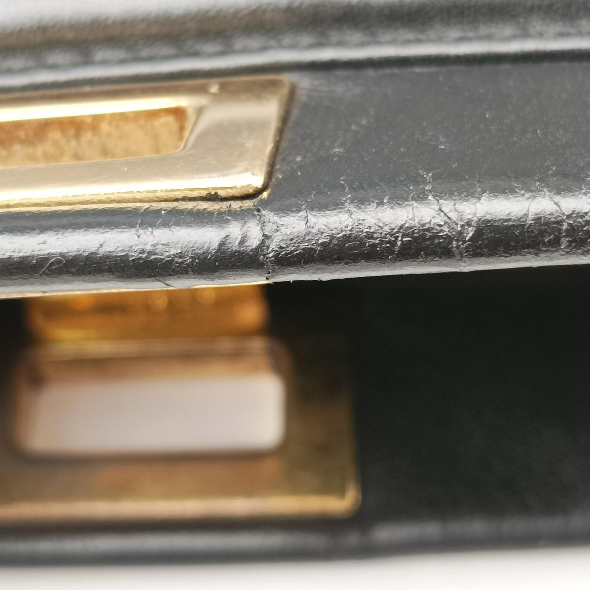 Pre-owned Fendi PEEKABOO Black Leather 8BN244 shoulderbag | stylenewstar