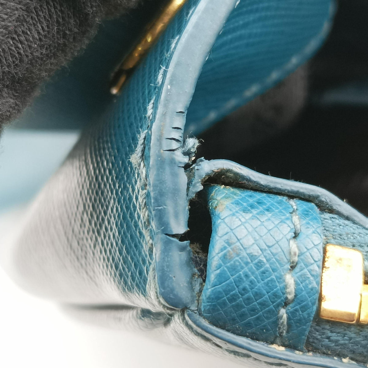 Secondhand Prada Galleria BlueGreen SAFFIANO Leather BN1786 handbag | stylenewstar