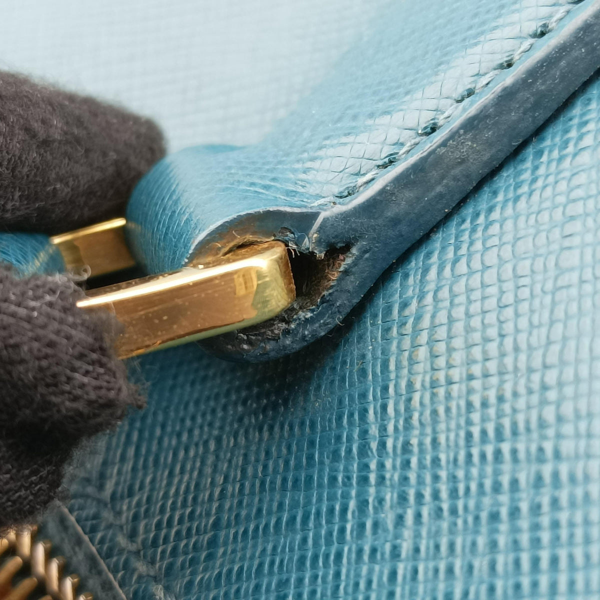 Secondhand Prada Galleria BlueGreen SAFFIANO Leather BN1786 handbag | stylenewstar