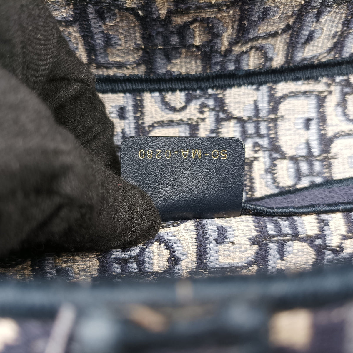 Pre-owned Christian Dior Saddle Navy Jacquard  shoulderbag | stylenewstar