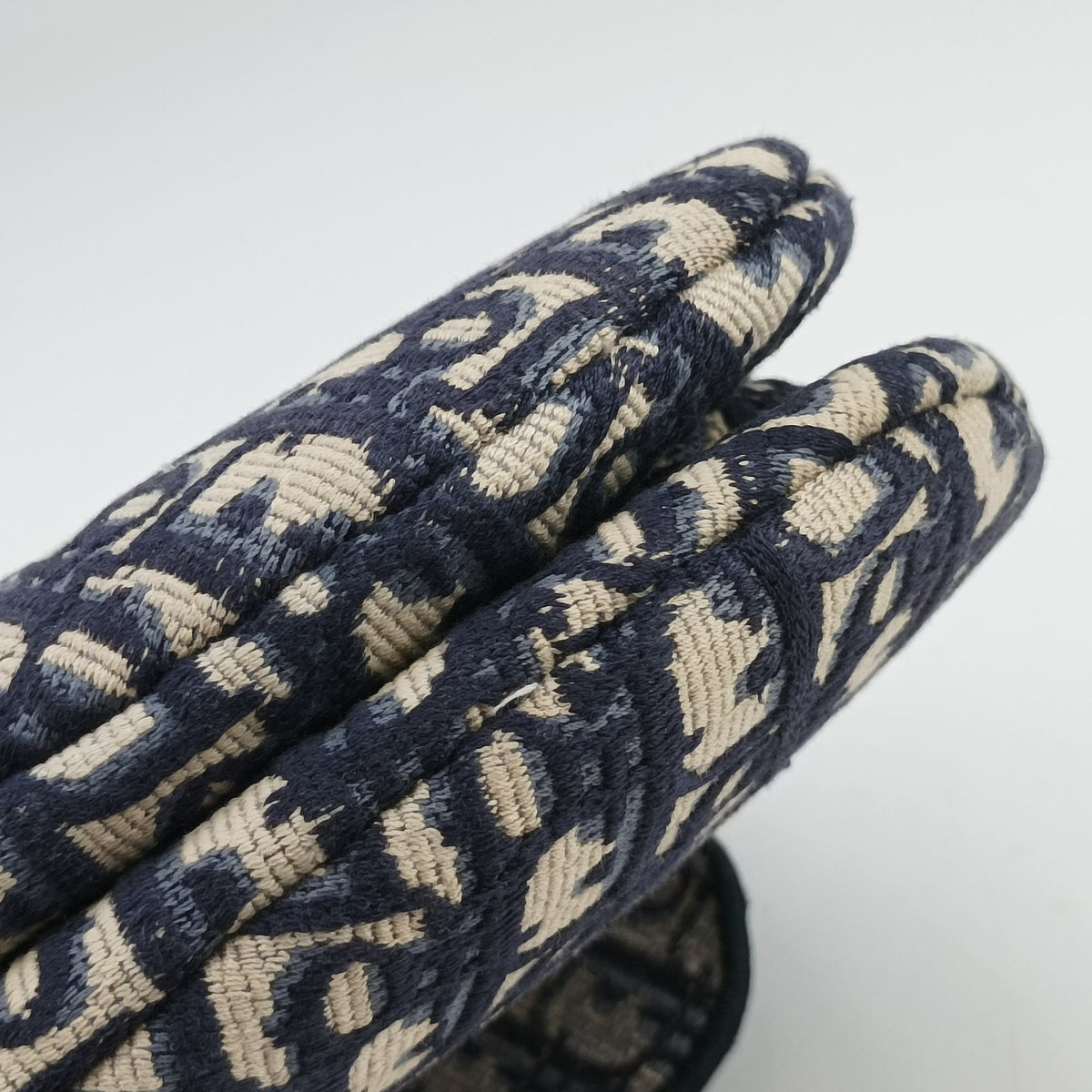 Pre-owned Christian Dior Saddle Navy Jacquard  shoulderbag | stylenewstar