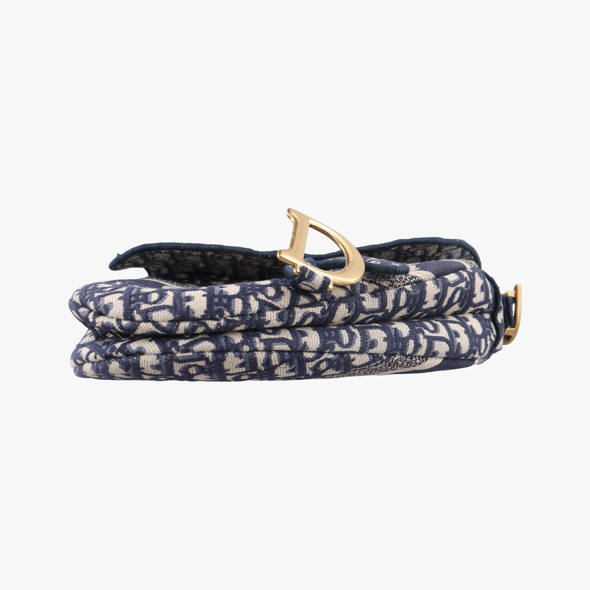 Pre-owned Christian Dior Saddle Navy Jacquard  shoulderbag | stylenewstar