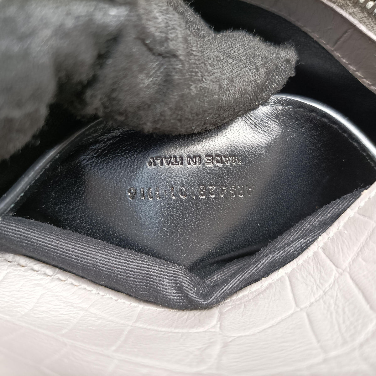 Pre-owned Yves Saint Laurent COLLEGE Grey Leather 428101 shoulderbag | stylenewstar