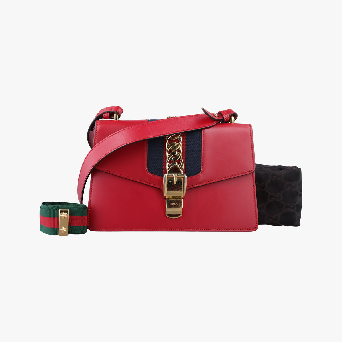 Secondhand Gucci Sylvie Red Leather 421882 shoulderbag | stylenewstar