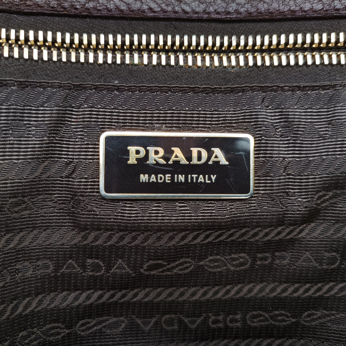 Pre-owned Prada Signature Tote Brown Leather  handbag | stylenewstar