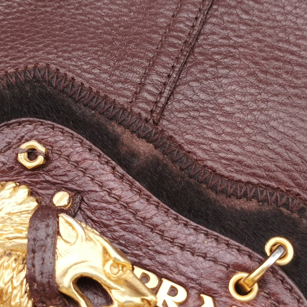 Pre-owned Prada Signature Tote Brown Leather  handbag | stylenewstar
