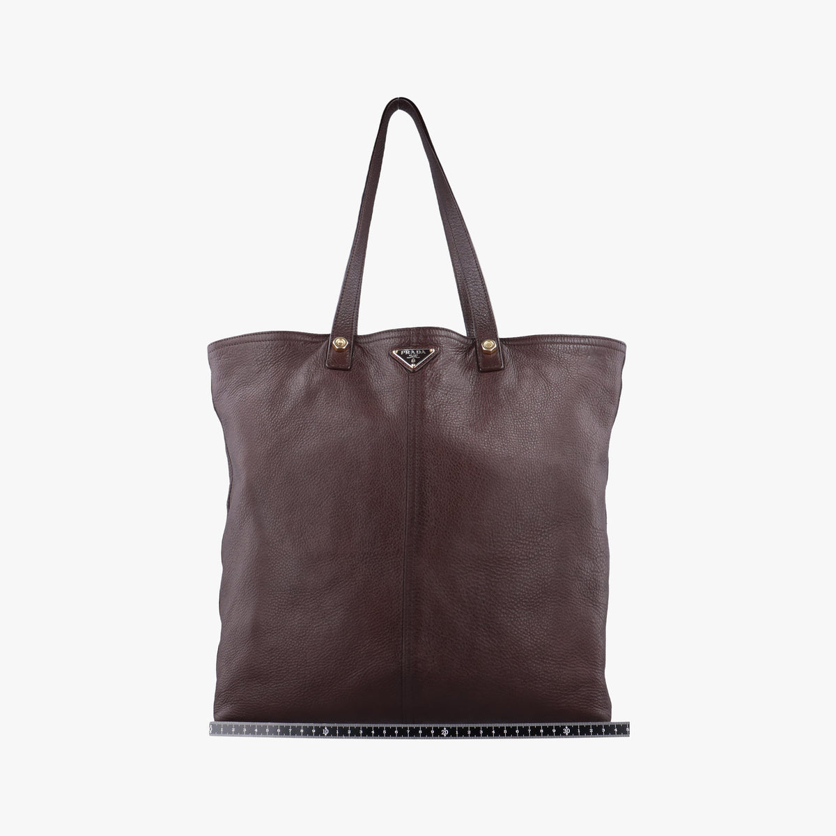 Pre-owned Prada Signature Tote Brown Leather  handbag | stylenewstar