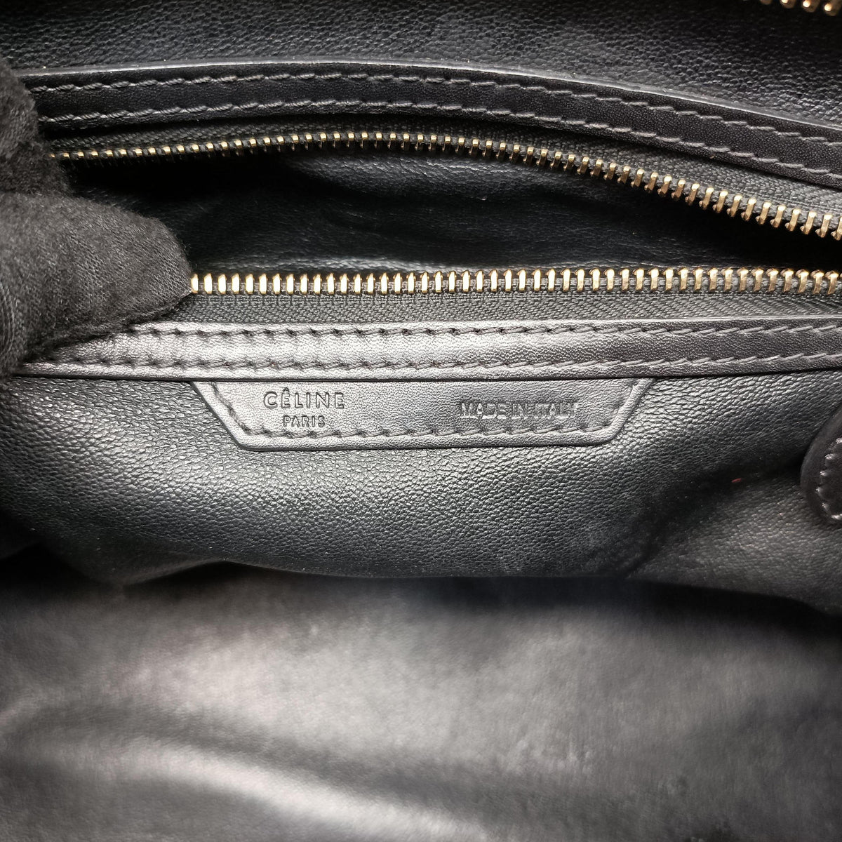 Vintage Celine Luggage Mini Shopper Black×Blue×Red Leather×Ponyhair  handbag | stylenewstar