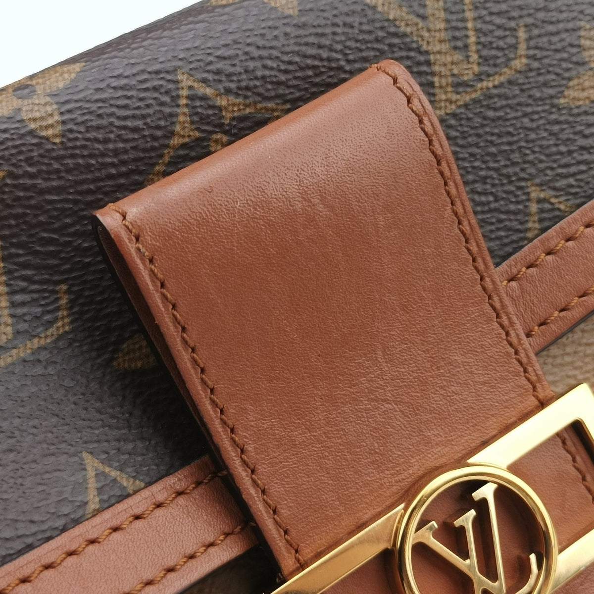 Pre-owned Louis Vuitton DAUPHINE brown monogram reverse M44586 bum bag/waist bag | stylenewstar