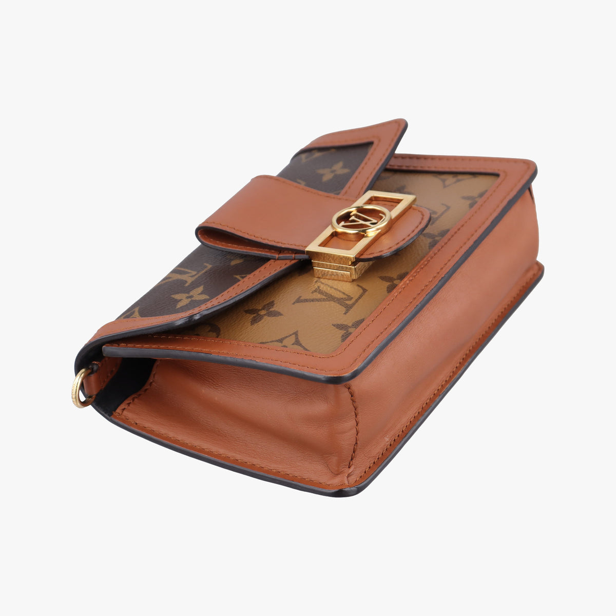 Pre-owned Louis Vuitton DAUPHINE brown monogram reverse M44586 bum bag/waist bag | stylenewstar