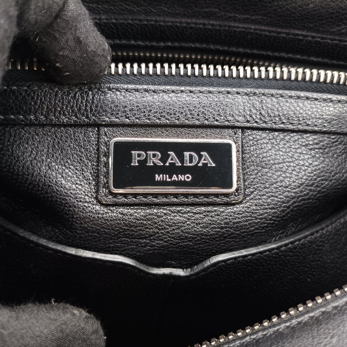 Pre-owned Prada business bag briefcase Black Leather 2VE363 handbag | stylenewstar