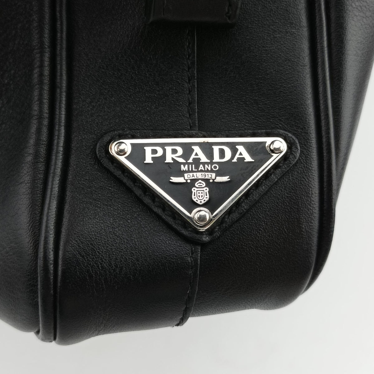 Pre-owned Prada business bag briefcase Black Leather 2VE363 handbag | stylenewstar