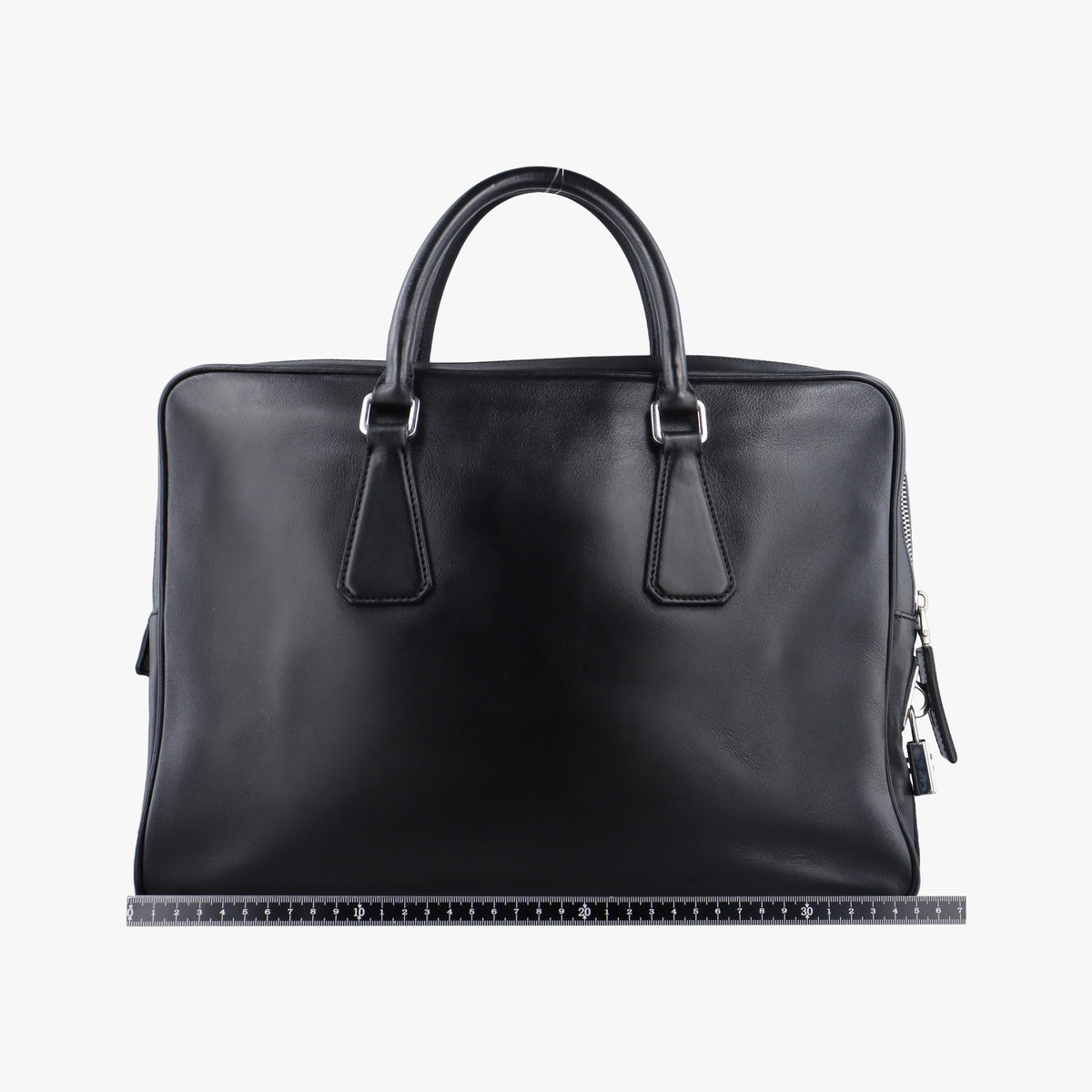 Pre-owned Prada business bag briefcase Black Leather 2VE363 handbag | stylenewstar