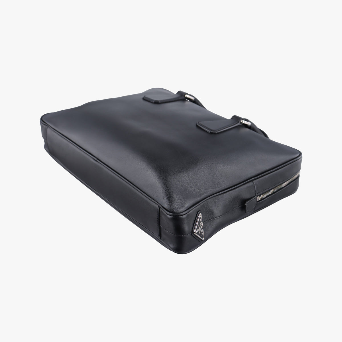 Pre-owned Prada business bag briefcase Black Leather 2VE363 handbag | stylenewstar