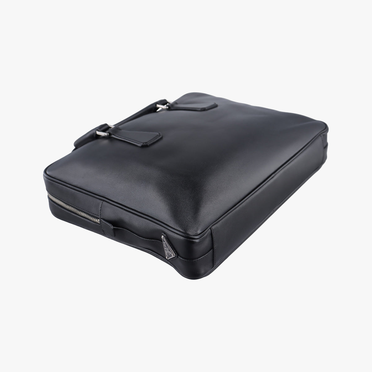 Pre-owned Prada business bag briefcase Black Leather 2VE363 handbag | stylenewstar