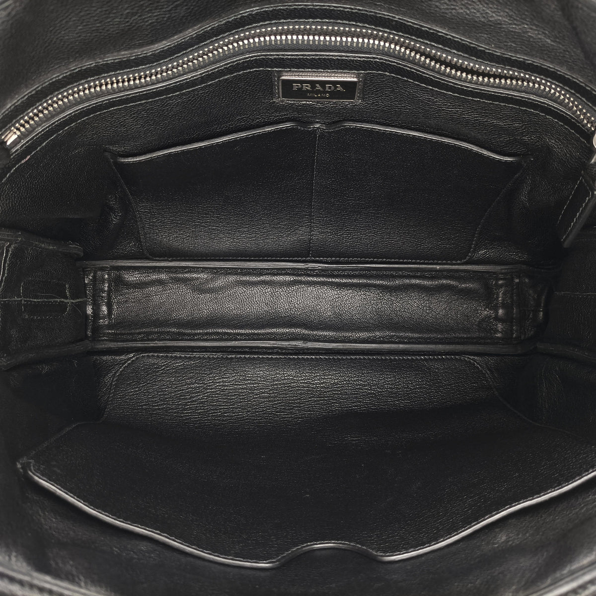 Pre-owned Prada business bag briefcase Black Leather 2VE363 handbag | stylenewstar