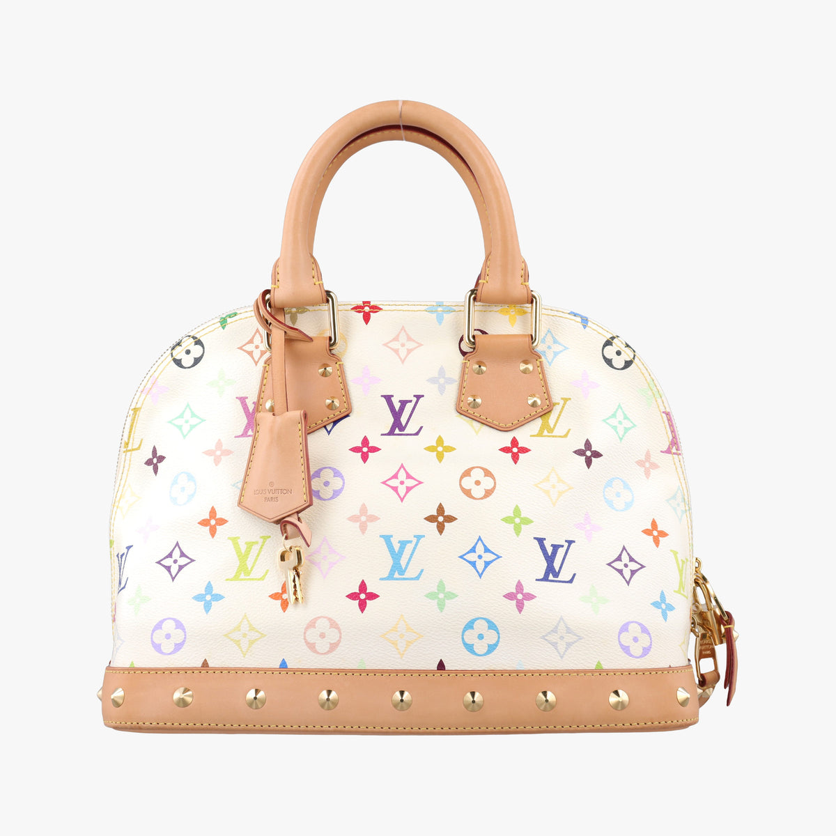 Vintage Louis Vuitton Alma PM white Monogram Multicolor M40443 handbag | stylenewstar