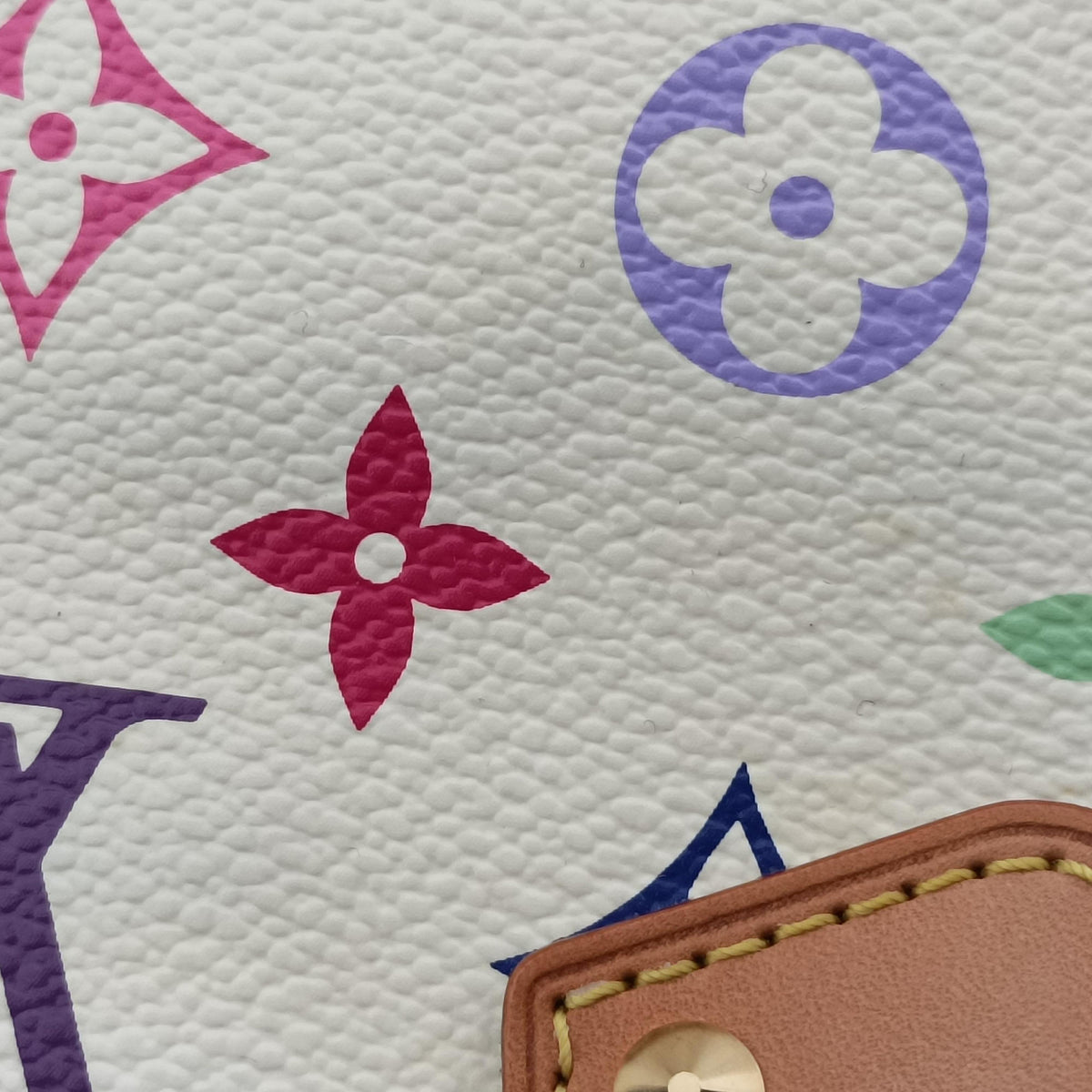 Vintage Louis Vuitton Alma PM white Monogram Multicolor M40443 handbag | stylenewstar