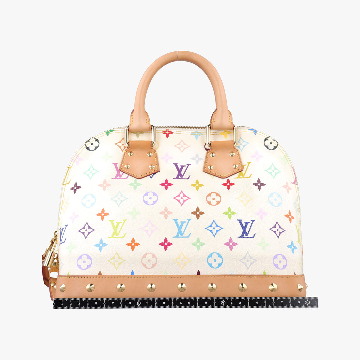 Vintage Louis Vuitton Alma PM white Monogram Multicolor M40443 handbag | stylenewstar