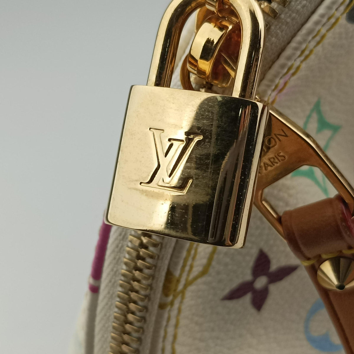 Vintage Louis Vuitton Alma PM white Monogram Multicolor M40443 handbag | stylenewstar