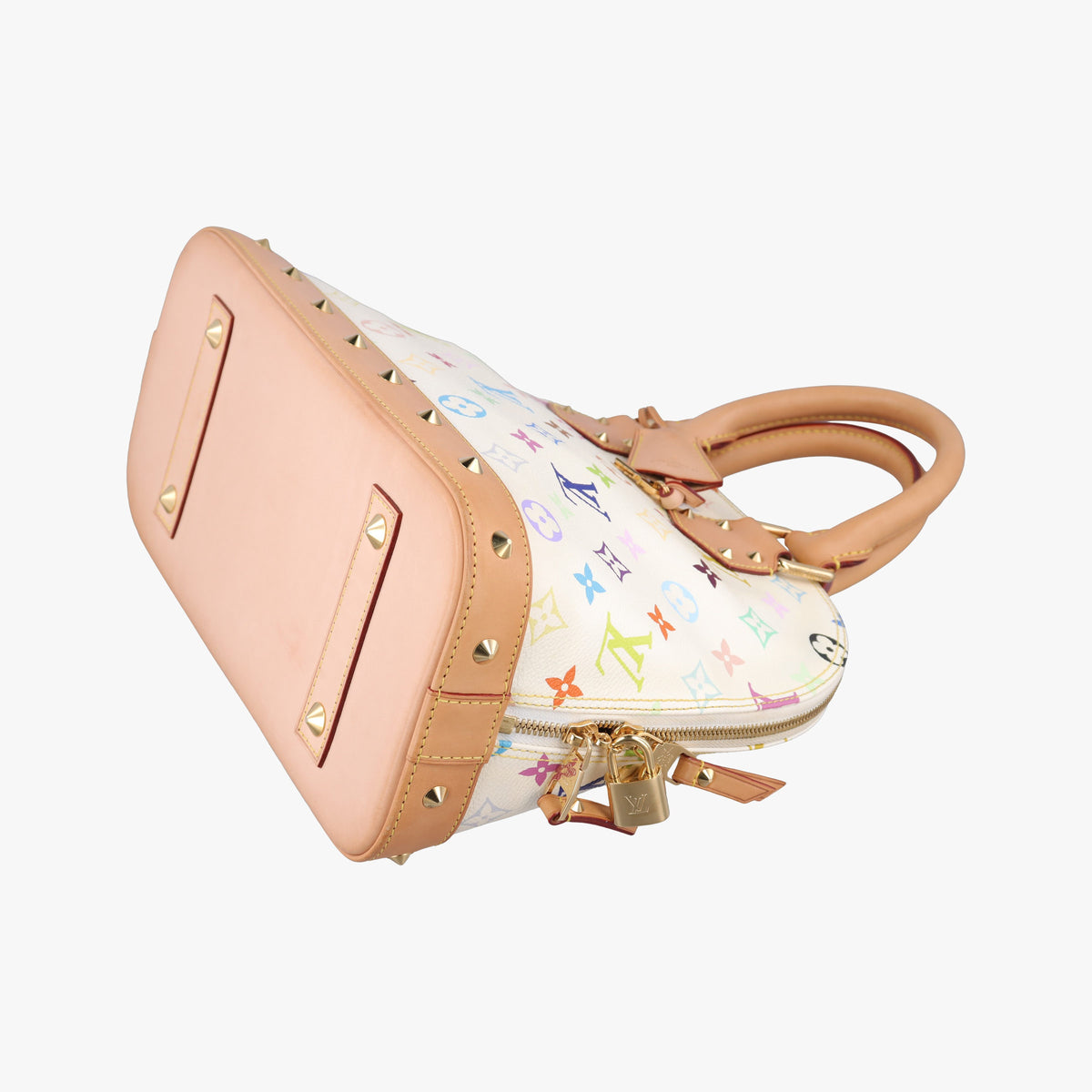 Vintage Louis Vuitton Alma PM white Monogram Multicolor M40443 handbag | stylenewstar