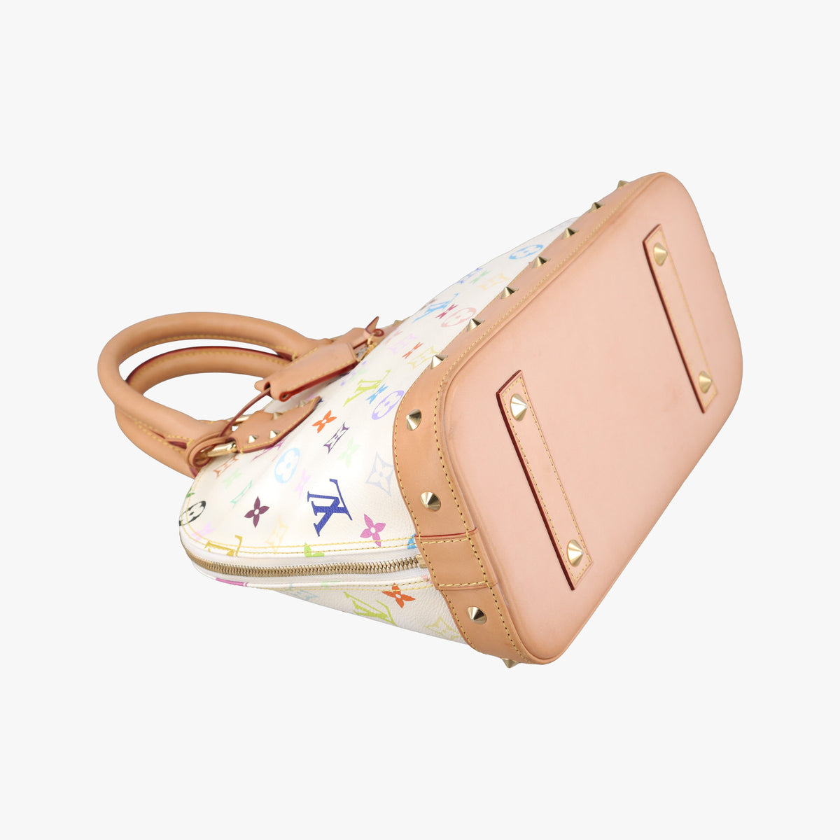 Vintage Louis Vuitton Alma PM white Monogram Multicolor M40443 handbag | stylenewstar