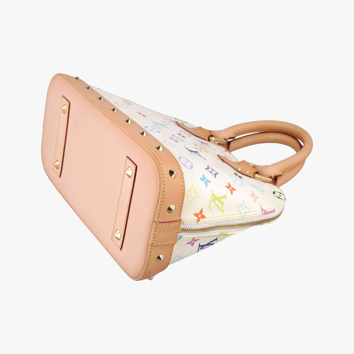 Vintage Louis Vuitton Alma PM white Monogram Multicolor M40443 handbag | stylenewstar