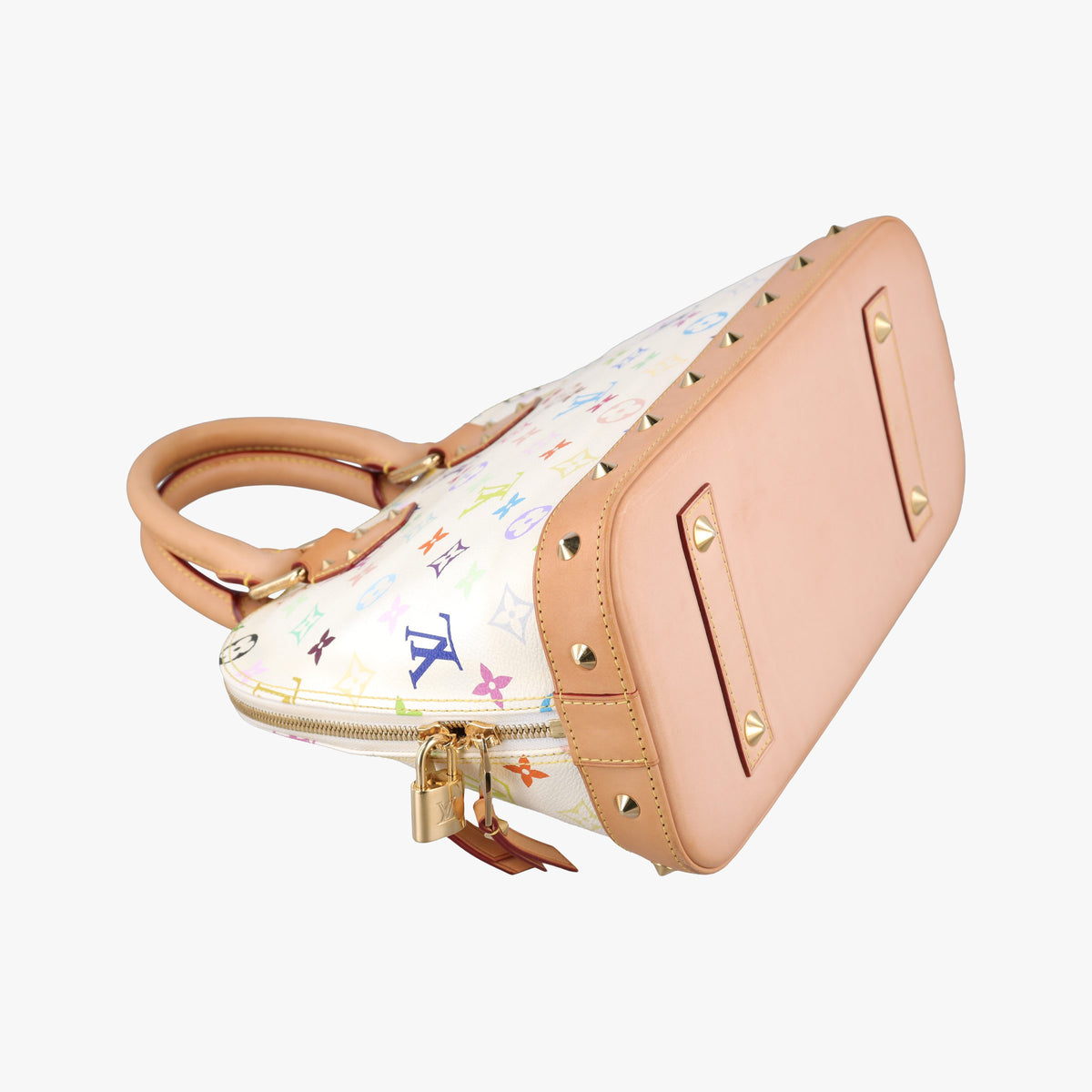 Vintage Louis Vuitton Alma PM white Monogram Multicolor M40443 handbag | stylenewstar