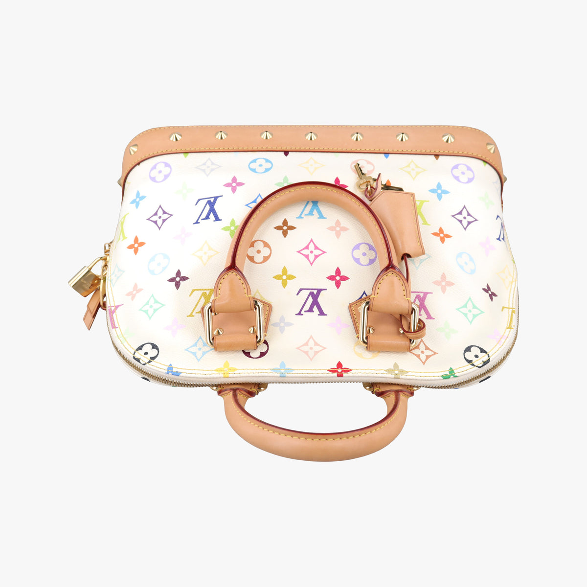 Vintage Louis Vuitton Alma PM white Monogram Multicolor M40443 handbag | stylenewstar