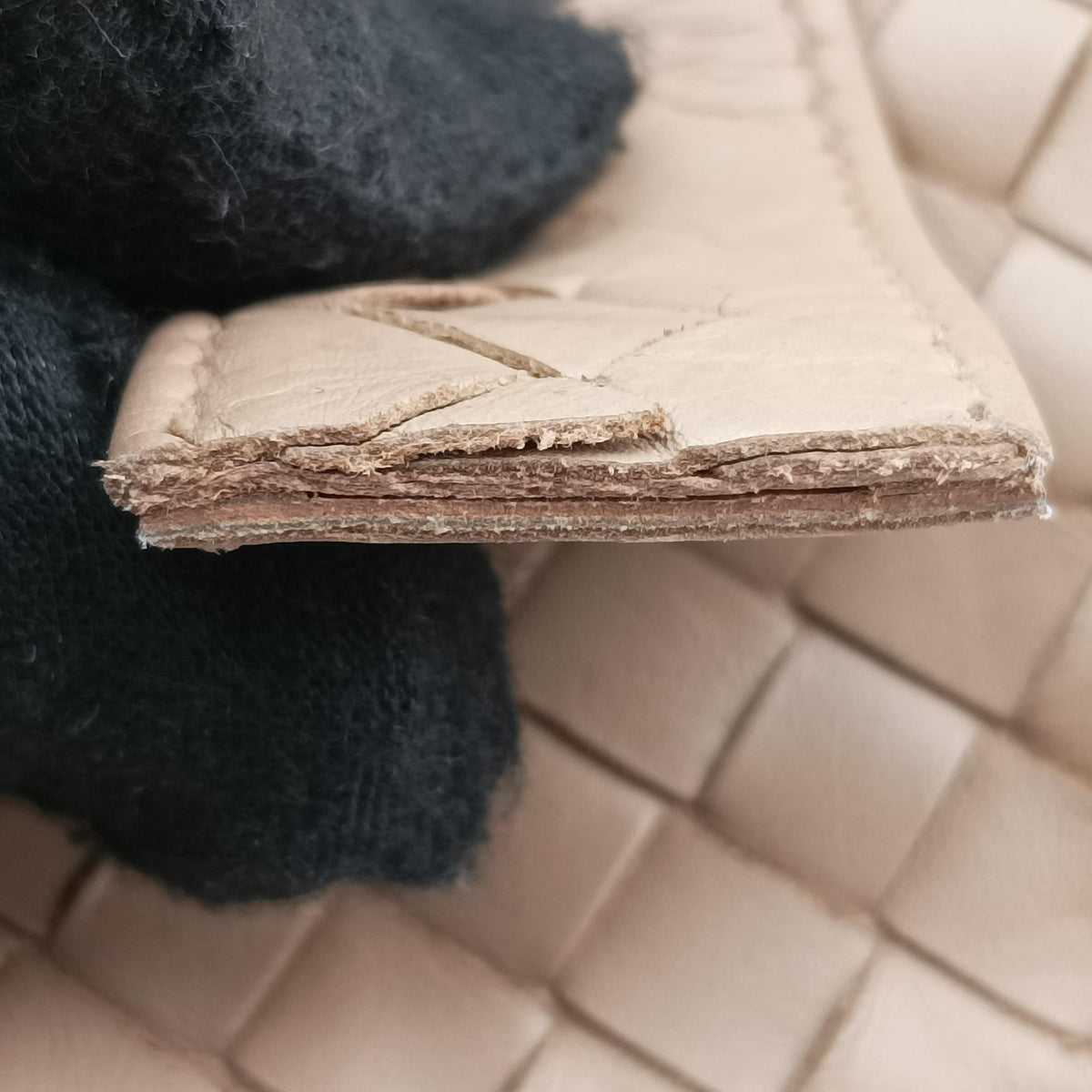 Pre-owned Bottega Veneta Roma Intrecciato Camel lambskin  shoulderbag | stylenewstar