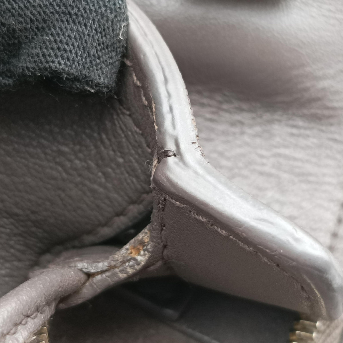 Secondhand Yves Saint Laurent Y Ligne Petit Cabas Grey Leather 311210 shoulderbag | stylenewstar
